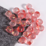 10Pcs 12mm Half Hole Peach Crystal Beads DIY Hairpin Decoration