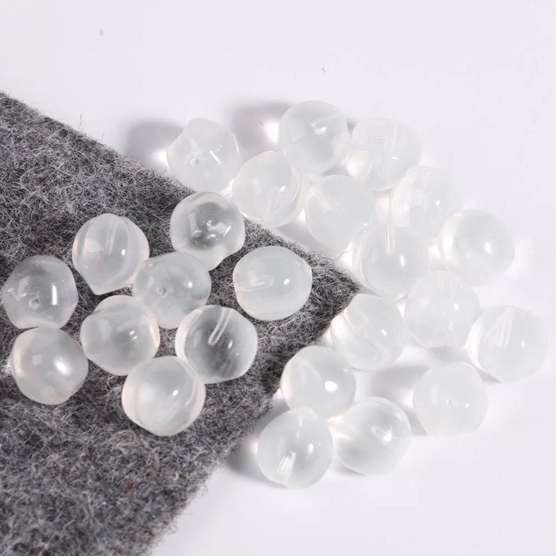 10Pcs 12mm Half Hole Peach Crystal Beads DIY Hairpin Decoration