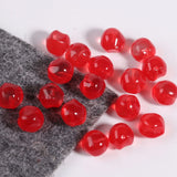 10Pcs 12mm Half Hole Peach Crystal Beads DIY Hairpin Decoration