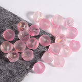 10Pcs 12mm Half Hole Peach Crystal Beads DIY Hairpin Decoration