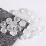 10Pcs 12mm Half Hole Peach Crystal Beads DIY Hairpin Decoration