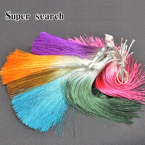 10Pcs 13mm Silk Tassel Fringe for DIY Key Chain Earrings Pendant