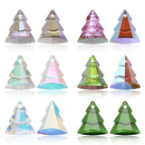 10Pcs 13x16mm Christmas Tree Shape Crystal Glass Loose Beads DIY Jewelry Making