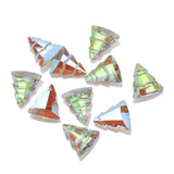 10Pcs 13x16mm Christmas Tree Shape Crystal Glass Loose Beads DIY Jewelry Making