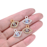 10Pcs Eye Pendants Charms Alloy Drop Oil Enamel DIY Jewelry Making