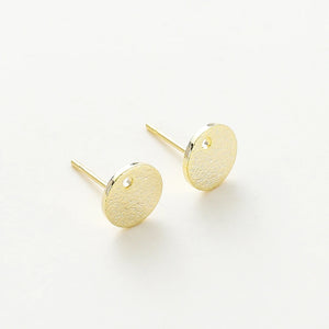 10Pcs Frosted Ear Stud Earring Hooks for Jewelry Making DIY