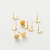 10Pcs Frosted Ear Stud Earring Hooks for Jewelry Making DIY