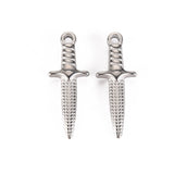 10Pcs Dagger Charms Pendants for Jewelry Making