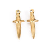 10Pcs Dagger Charms Pendants for Jewelry Making