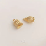 10Pcs 14K Copper Flower Charms Pendants for DIY Jewelry Making
