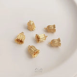 10Pcs 14K Copper Flower Charms Pendants for DIY Jewelry Making