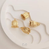 10Pcs 14K Copper Flower Charms Pendants for DIY Jewelry Making