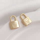 10Pcs 14K Copper Lock Charms Pendants for DIY Jewelry Making