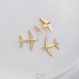 10Pcs 14K Copper Plane Charms Pendants DIY Jewelry Making Findings