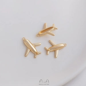 10Pcs 14K Copper Plane Charms Pendants DIY Jewelry Making Findings