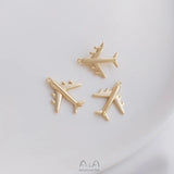 10Pcs 14K Copper Plane Charms Pendants DIY Jewelry Making Findings