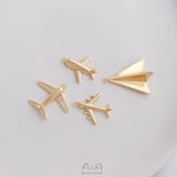 10Pcs 14K Copper Plane Charms Pendants DIY Jewelry Making Findings