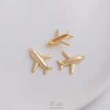 10Pcs 14K Copper Plane Charms Pendants DIY Jewelry Making Findings