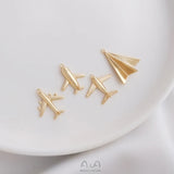 10Pcs 14K Copper Plane Charms Pendants DIY Jewelry Making Findings
