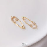 10Pcs 14K Copper Zircon Pin Charms Pendants DIY Jewelry Making