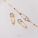 10Pcs 14K Copper Zircon Pin Charms Pendants DIY Jewelry Making