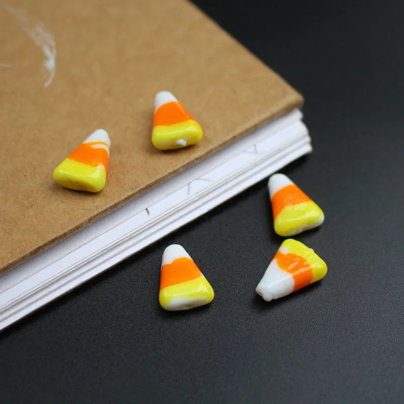10Pcs Triangle Lampwork Glass Beads Cute Candy Beads for DIY Jewelry Making