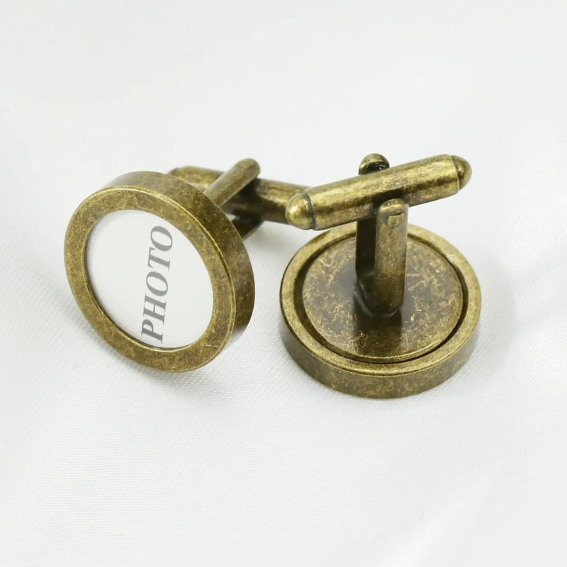 10Pcs 14mm Round Bezel Cuff Links Wedding Cuff Blank