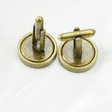 10Pcs 14mm Round Bezel Cuff Links Wedding Cuff Blank