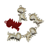 10Pcs 15*22mm Dinosaur Enamel Charms DIY Pendant Necklaces Keychains