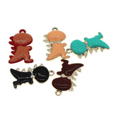 10Pcs 15*22mm Dinosaur Enamel Charms DIY Pendant Necklaces Keychains