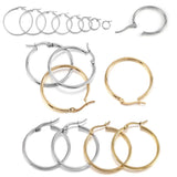 10Pcs 15-50mm Stainless Steel Earrings Hooks Base Ear Ring DIY Dangle Jewelry