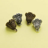 10Pcs 15MM Antiqued Silver Bronze Beads Cap DIY Alloy Beading Supplies