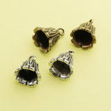 10Pcs 15MM Antiqued Silver Bronze Beads Cap DIY Alloy Beading Supplies