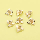 10Pcs 15MM Brass Orchid Pendant Charm, DIY Flower Supplies