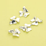 10Pcs 15MM Silver Orchid Pendant Charm DIY Flower Supplies