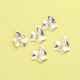 10Pcs 15MM Silver Orchid Pendant Charm DIY Flower Supplies