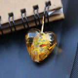 10Pcs 15mm 20mm Glass Heart Shape Beads Foiled Colorful Pieces Jewelry DIY