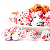 10Pcs 15mm Halloween Wooden Beads for Jewelry Making DIY Craft