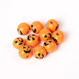 10Pcs 15mm Halloween Wooden Beads for Jewelry Making DIY Craft