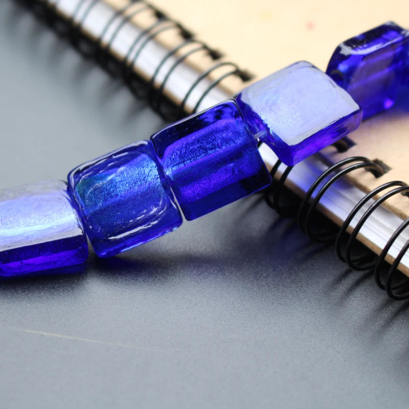 10Pcs 15mm Foiled Multi-Color Glass Beads for Jewelry DIY