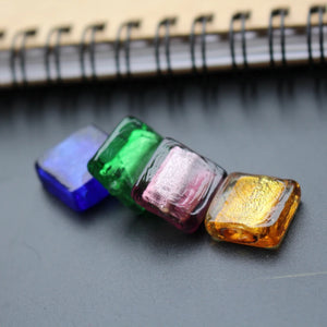 10Pcs 15mm Foiled Multi-Color Glass Beads for Jewelry DIY