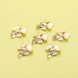 10Pcs Plated Brass Orchid Pendant Charm, Flower Jewelry Making Supplies