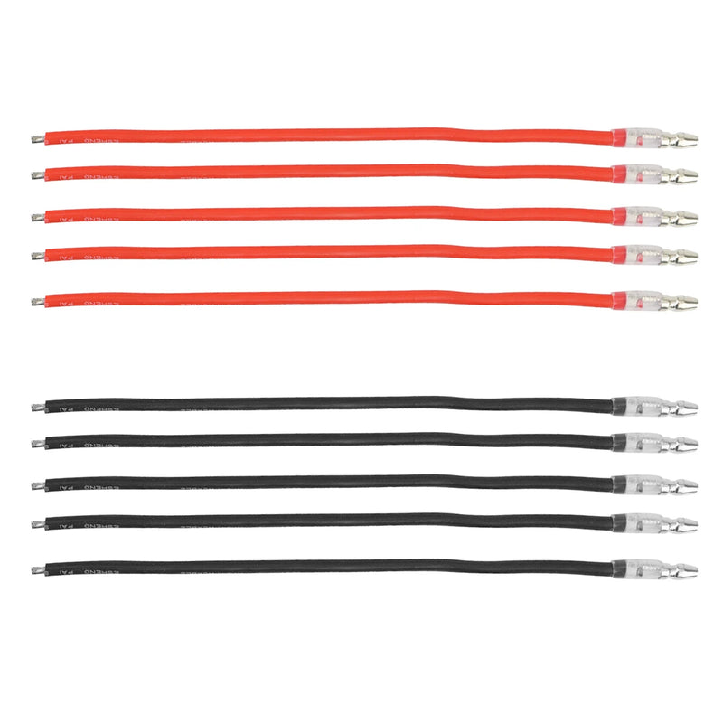 10Pcs 16AWG Silicone Wire with 4.0Mm Male Plug for Brushed Motor Connection