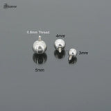 10Pcs 16G 1.2x16/38mm Threaded Bar Jewelry Tongue Industrial Piercing Balls