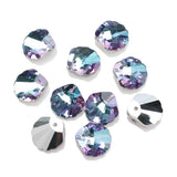 10Pcs 16mm Crystal Shell Pendant Heart Glass Bead Rhinestone Gems DIY Jewelry