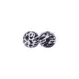 10Pcs 16mm Leopard Print Wooden Beads for Baby Pacifier Chain Tooth Glu
