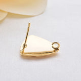 10Pcs Triangle Stud Earrings DIY Jewelry Making Findings Hooks