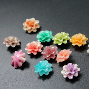 10Pcs 17mm Multi-Color Coral Sunflower Beads DIY Jewelry Making