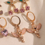 10Pcs Enamel Glazed Cupid Charms - Angel Charm DIY Earrings Pendants