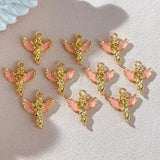 10Pcs Enamel Glazed Cupid Charms - Angel Charm DIY Earrings Pendants